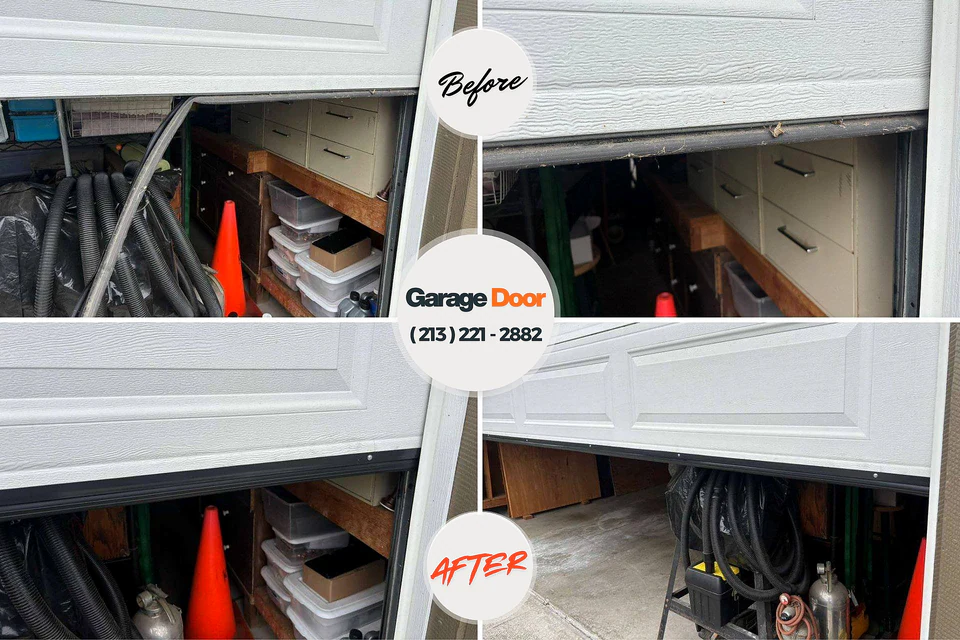 Before and after: garage door company Cypress Landing, NC